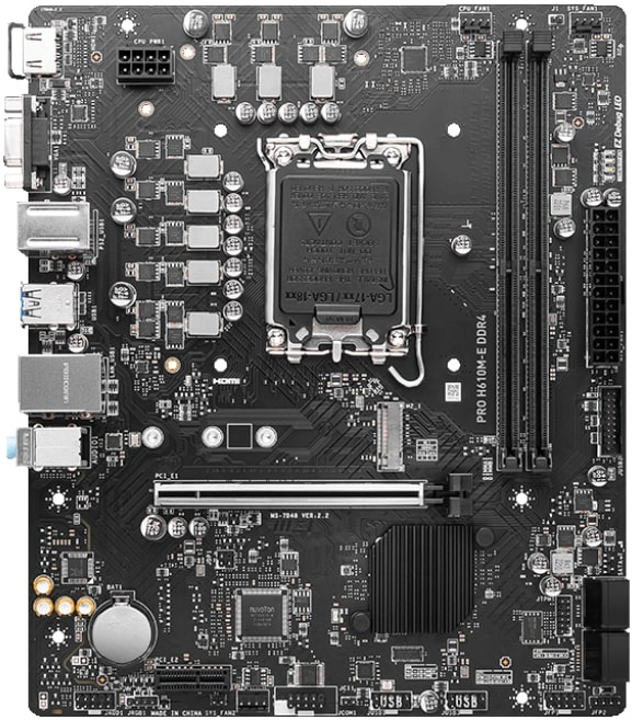 Материнcкая плата MSI PRO H610M-E DDR4 (911-7D48-062) фото 2
