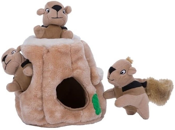 Іграшка інтерактивна для собак Outward Hound Білка-Схованка велика коричневафото2