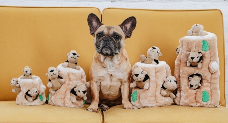 Іграшка інтерактивна для собак Outward Hound Білка-Схованка велика коричневафото5