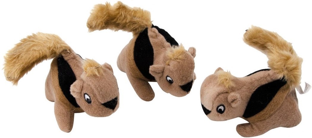 Іграшка-пищалка для собак Outward Hound Білки коричневі 3 штфото2