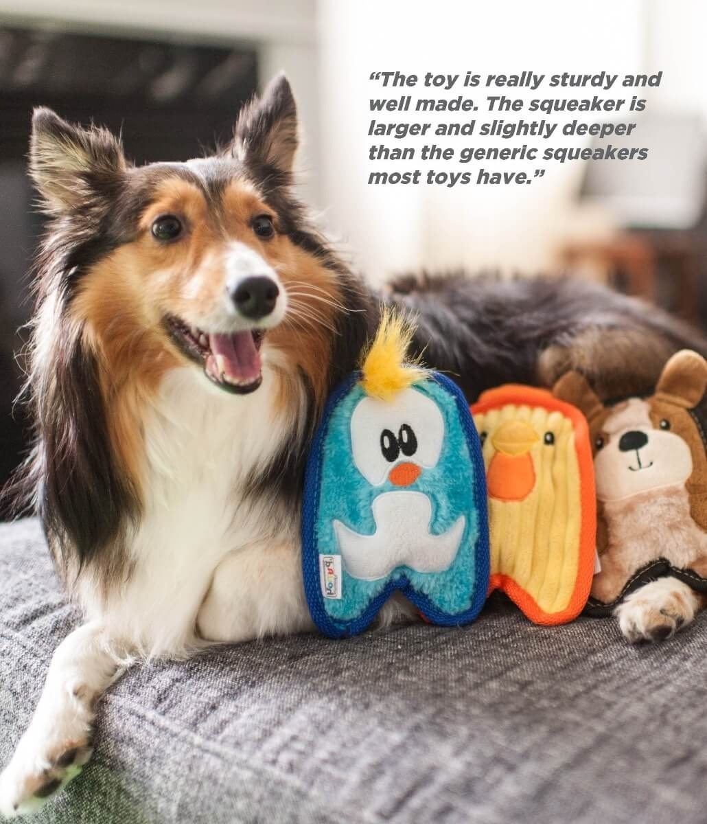 Іграшка-пищалка для собак Outward Hound Пінгвін міні блакитнафото5