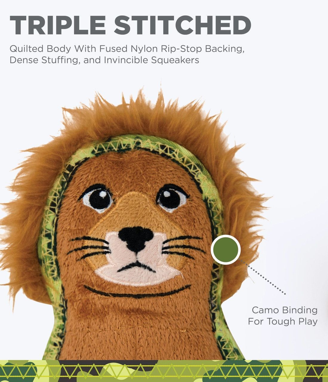 Іграшка-пищалка для собак Outward Hound Xtreme Лев маленький помаранчевийфото6