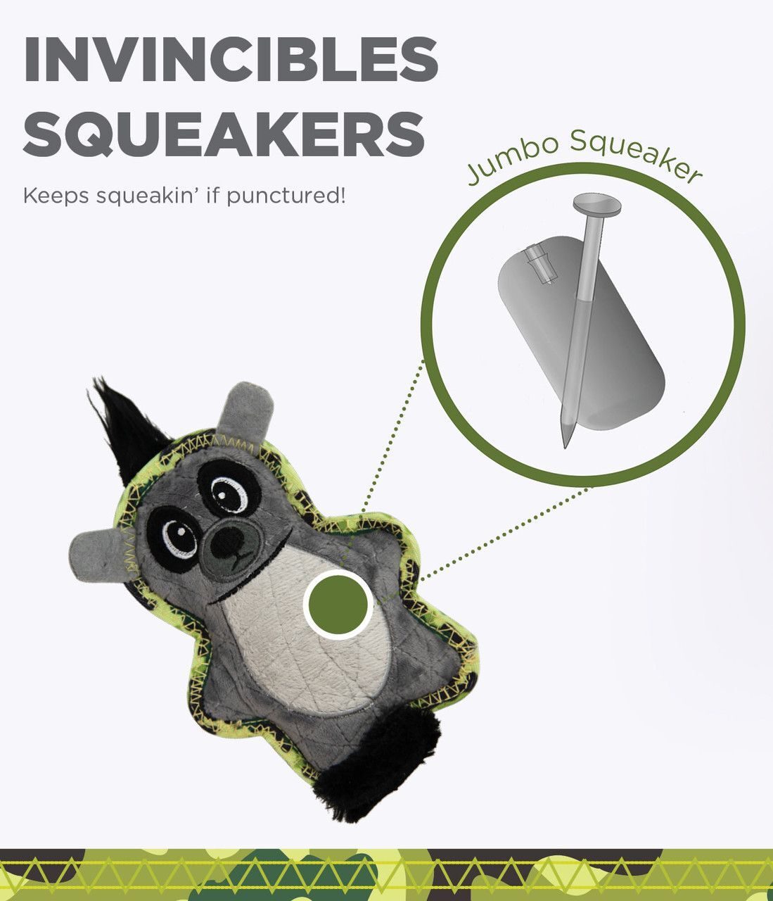 Іграшка-пищалка для собак Outward Hound Xtreme Лемур маленький сірийфото6