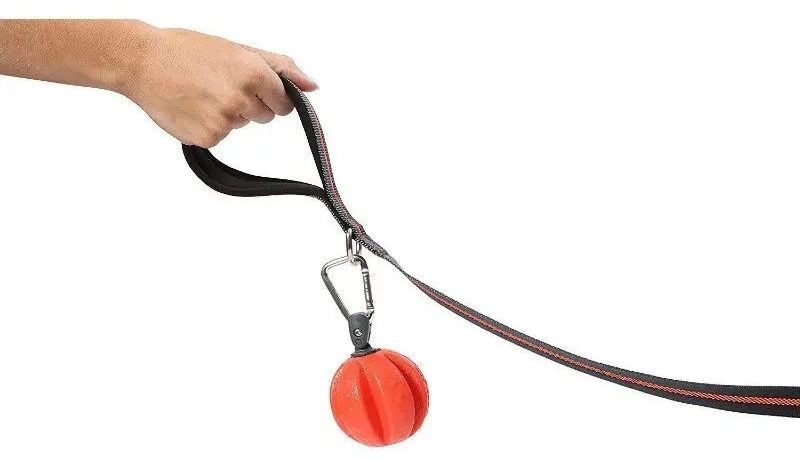 Іграшка Dexas Off Leash м'яч з карабіном помаранчевийфото4