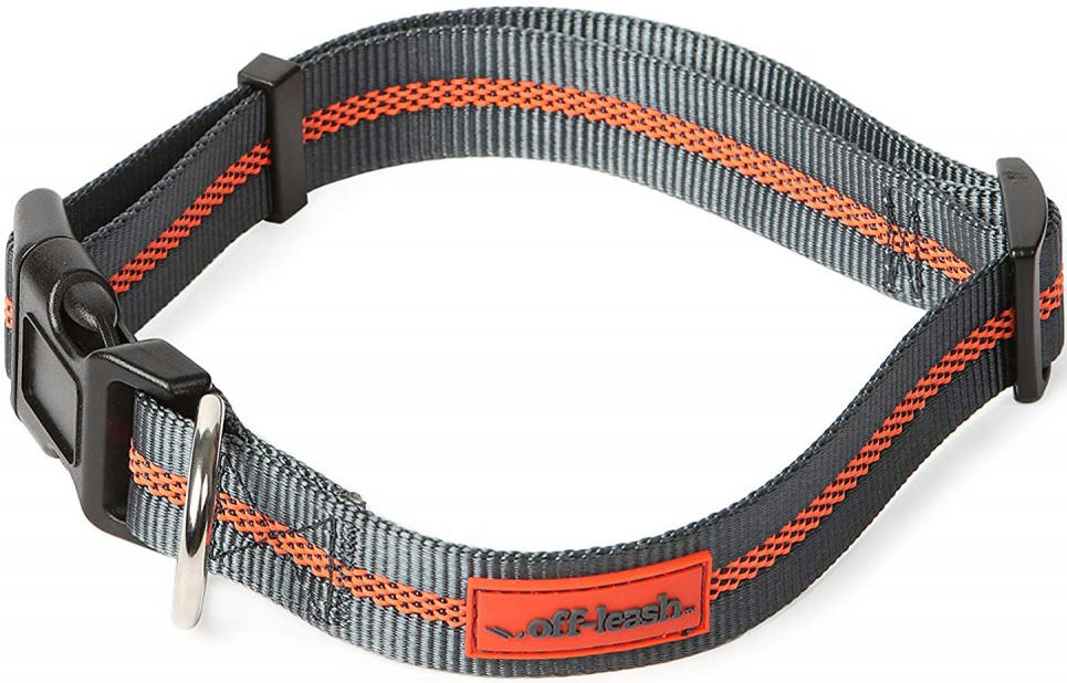 Ошейник Dexas Off Leash большой серый/оранжевый фото 2