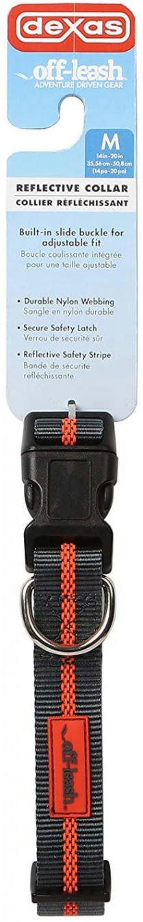 Нашийник Dexas Off Leash середній сірий/помаранчевийфото6