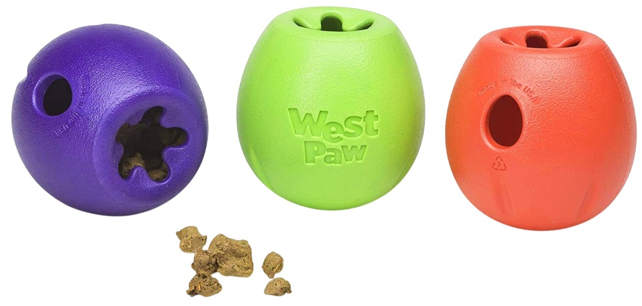 Игрушка для собак West Paw Rumbl Large Melon большой 10см оранжевый фото 5