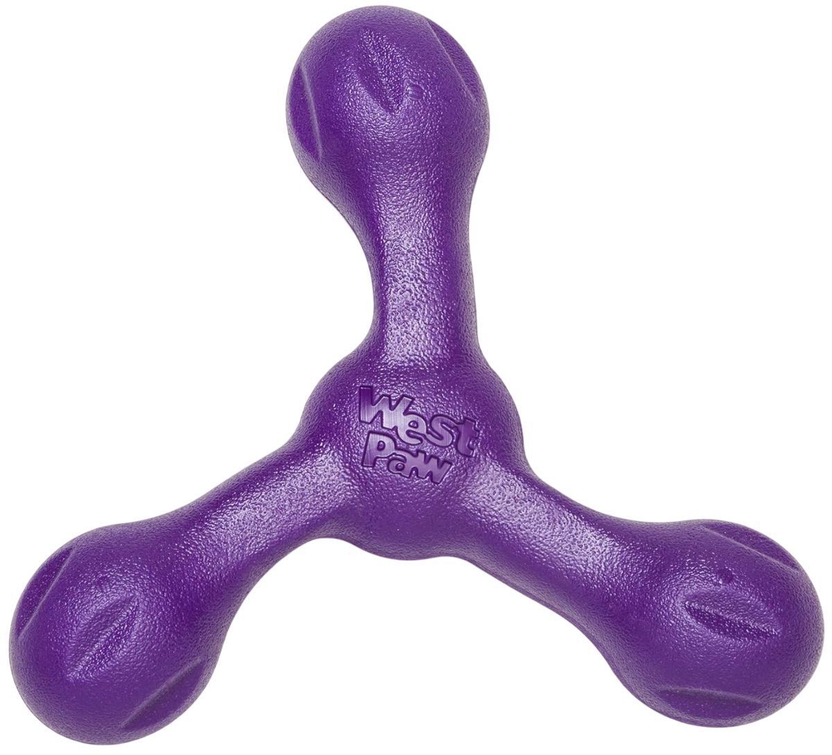 Игрушка для собак West Paw Skamp Large Eggplant Три лепестка большой 22см фиолетовый фото 2