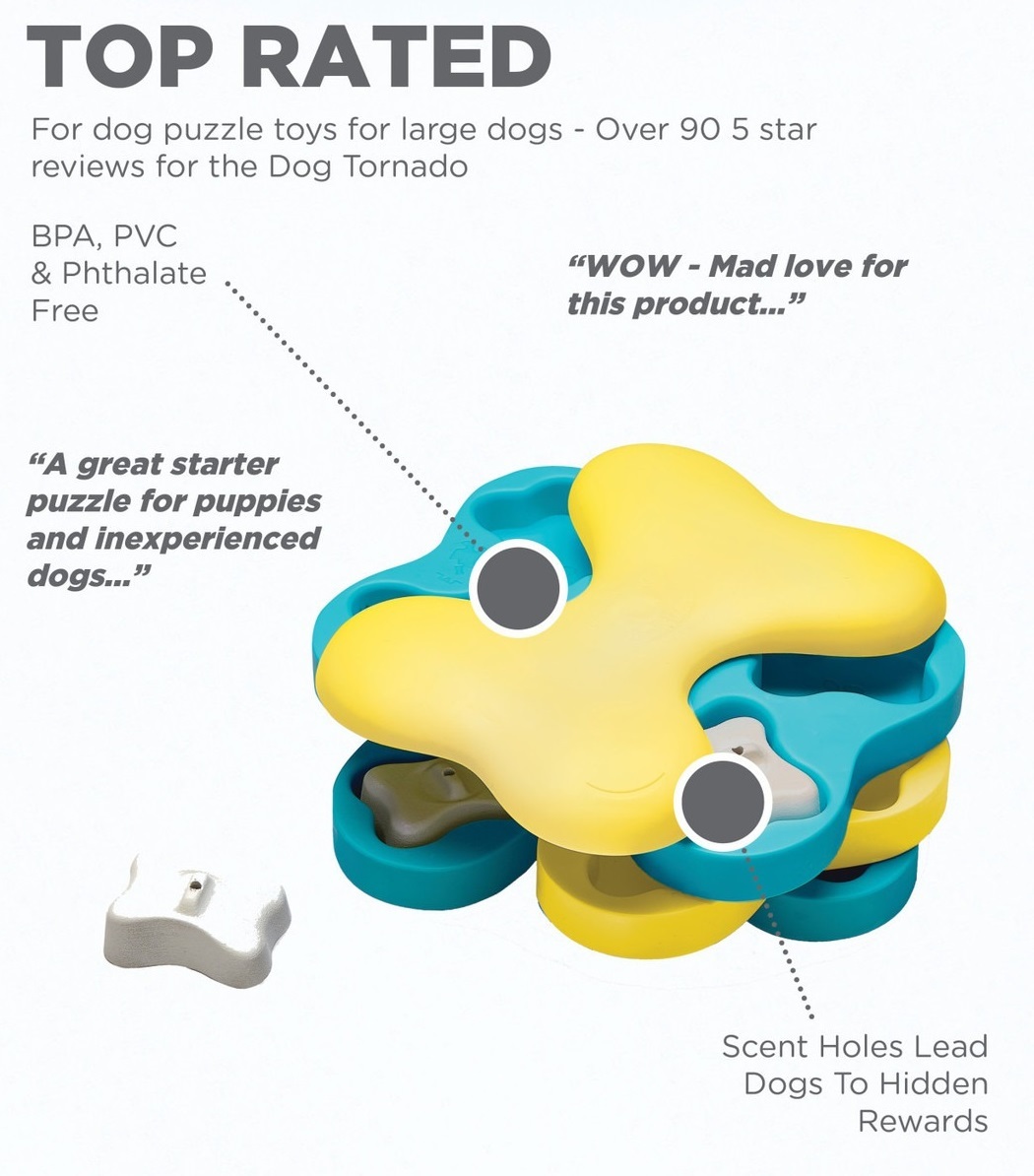 Игрушка для собак Nina Ottosson Dog Tornado Blu интерактивная фото 3