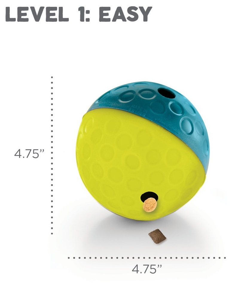 Игрушка для собак Nina Ottosson Treat Tumble Small мяч для лакомства маленький двухцветный фото