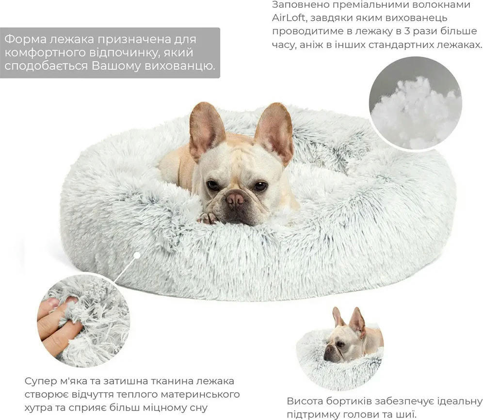 Лежак для собак Best Friends 76х76см морозний інійфото2
