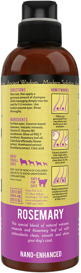 Шампунь для собак Reliq Mineral Rosemary Shampoo 500мл фото 3