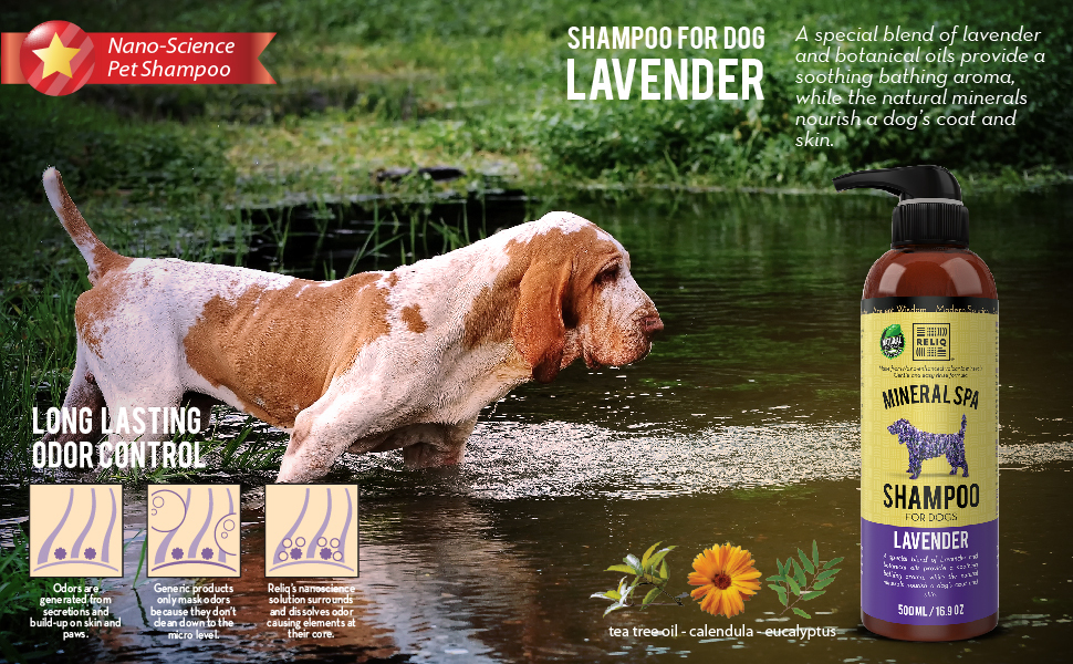 Шампунь для собак Reliq Mineral Spa Lavender Shampoo 500млфото7
