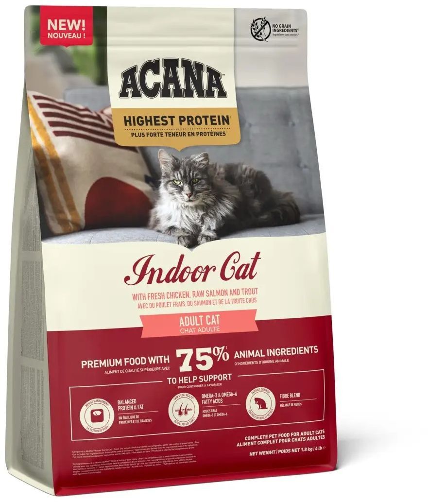 Сухой корм для взрослых кошек Acana Highest Protein, Indoor Cat Recipe 1.8kg фото 