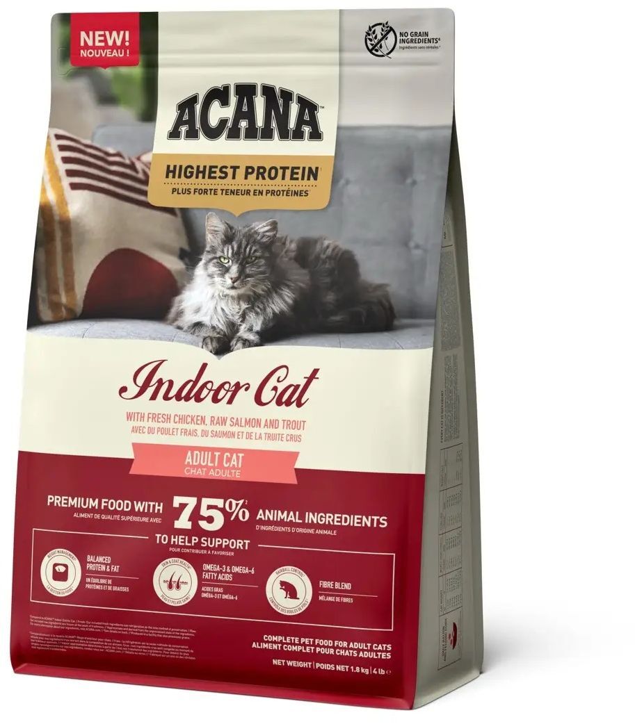 Сухой корм для взрослых кошек Acana Highest Protein, Indoor Cat Recipe 1.8kg фото 