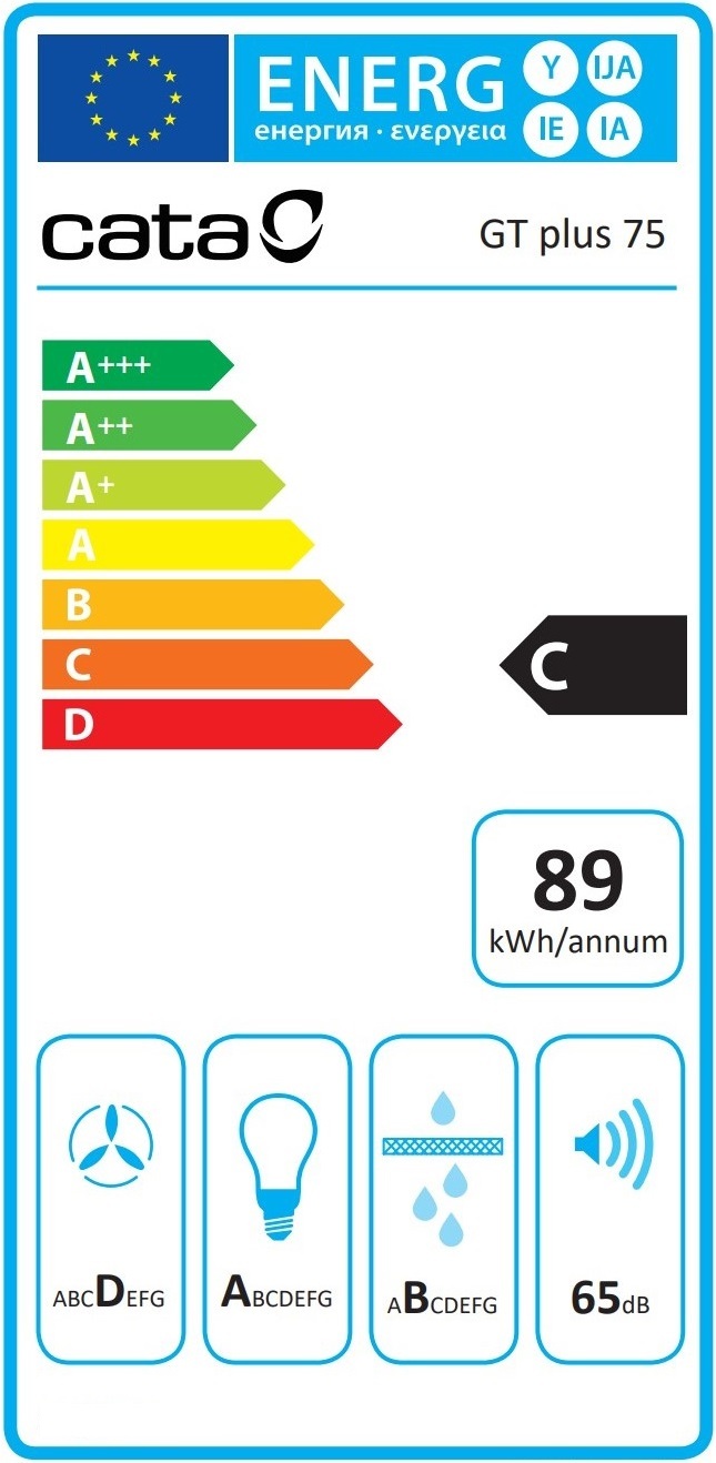 Вбудована витяжка Cata Gt-Plus 75 x (02031301)фото3