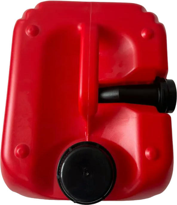 Канистра для топлива Poputchik пластиковая 10л красная с крышкой (4820238360181) фото