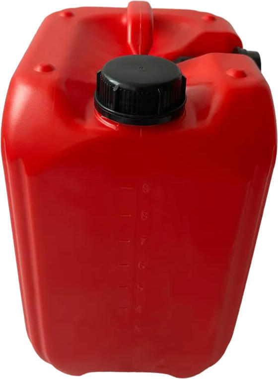 Канистра для топлива Poputchik пластиковая 10л красная с крышкой (4820238360181) фото 2