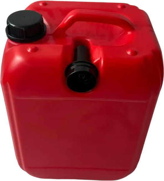 Канистра для топлива Poputchik пластиковая 10л красная с крышкой (4820238360181) фото