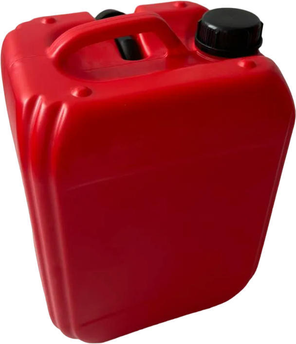 Канистра для топлива Poputchik пластиковая 10л красная с крышкой (4820238360181) фото