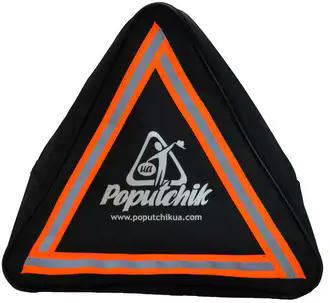 Сумка-органайзер в багажник Poputchik 35х13,5х40 см треугольная черная (10502-IS) фото