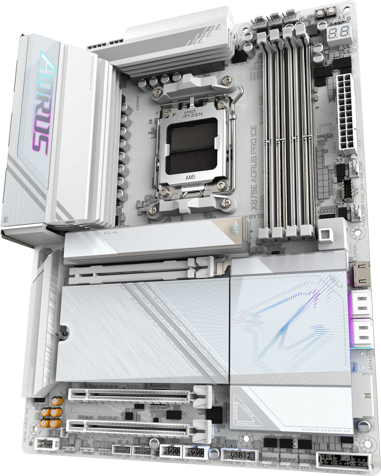 Материнська плата GIGABYTE X870E AORUS PRO ICE (X870E_AORUS_PRO_ICE)фото3