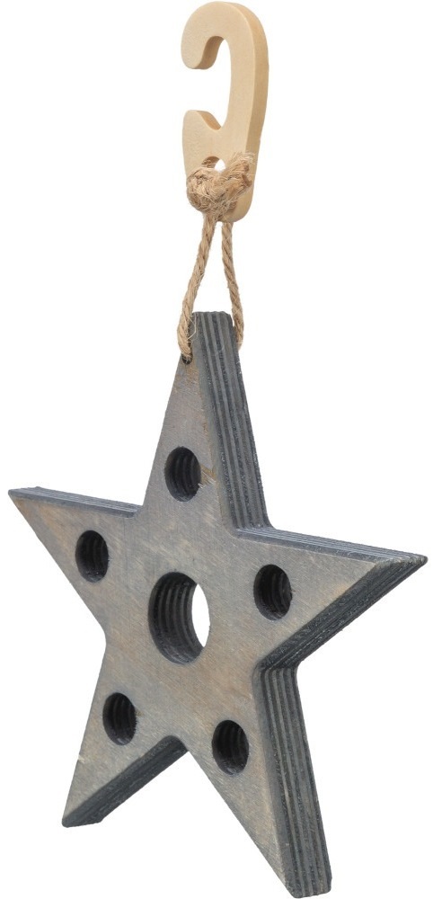 Игрушка для грызунов Trixie Звезда для лакомства серая 14х17см фото 2