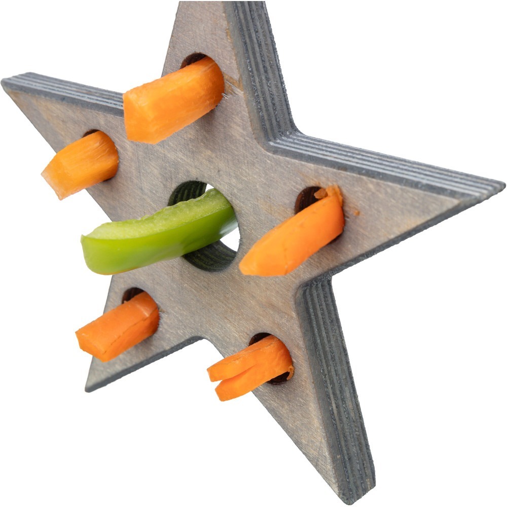 Игрушка для грызунов Trixie Звезда для лакомства серая 14х17см фото 5