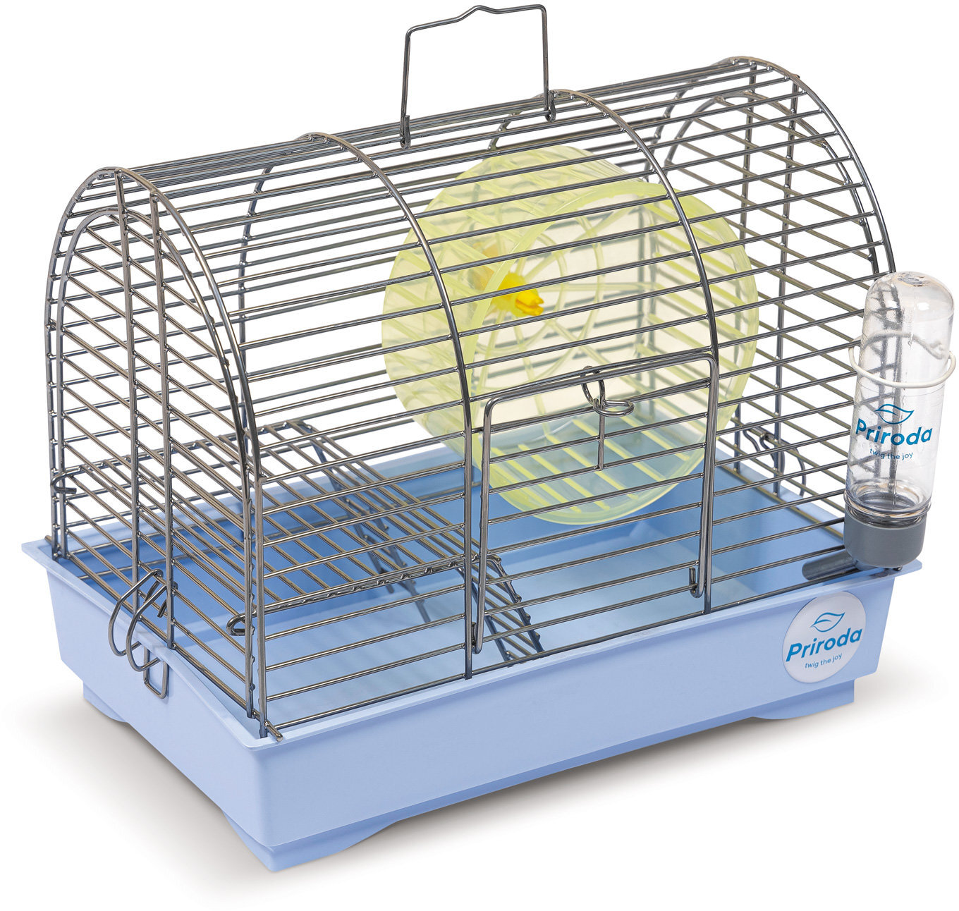 Клетка для грызунов Природа Фаворит с колесом 30*20*24 Хром/голубая фото 2
