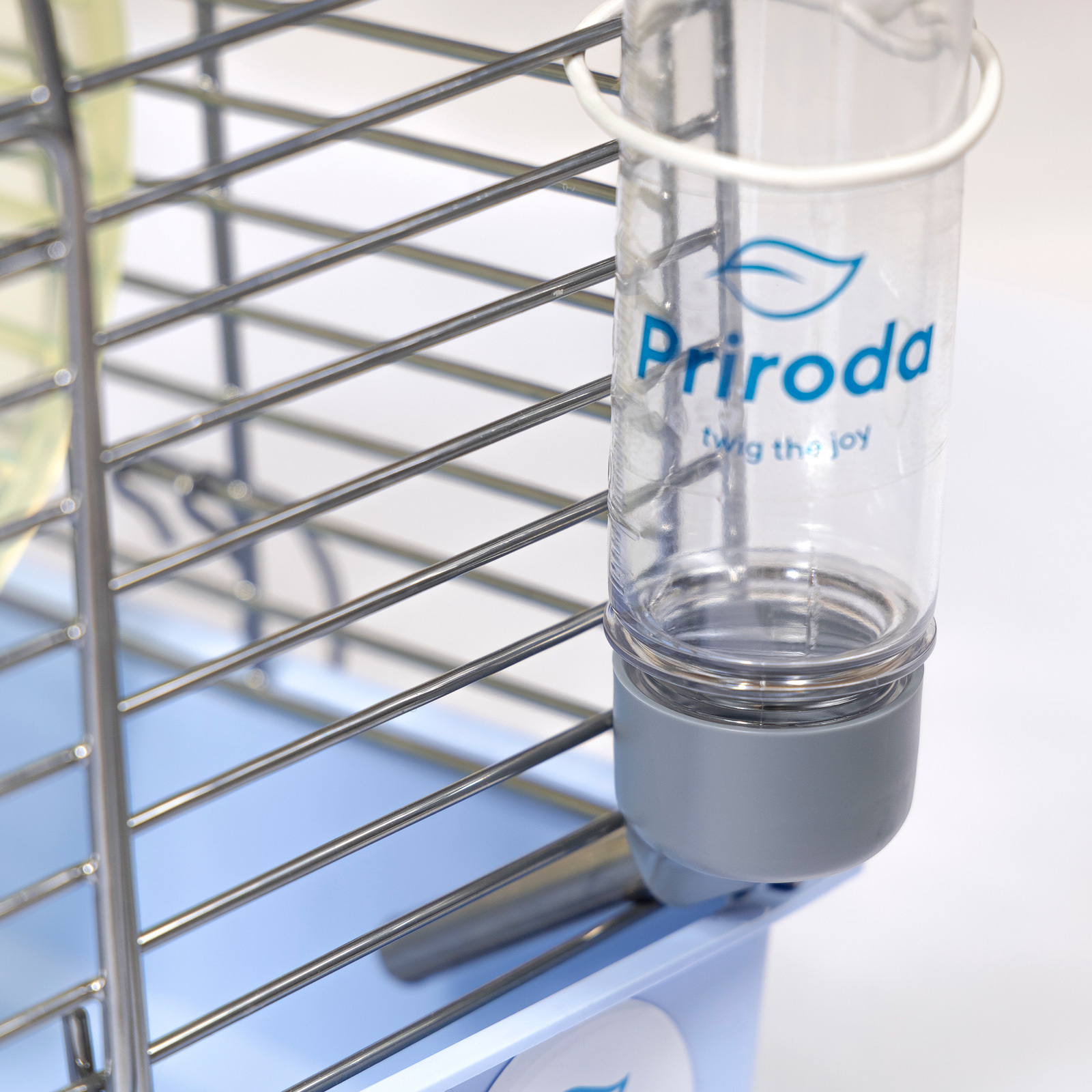 Клетка для грызунов Природа Фаворит с колесом 30*20*24 Хром/голубая фото 5