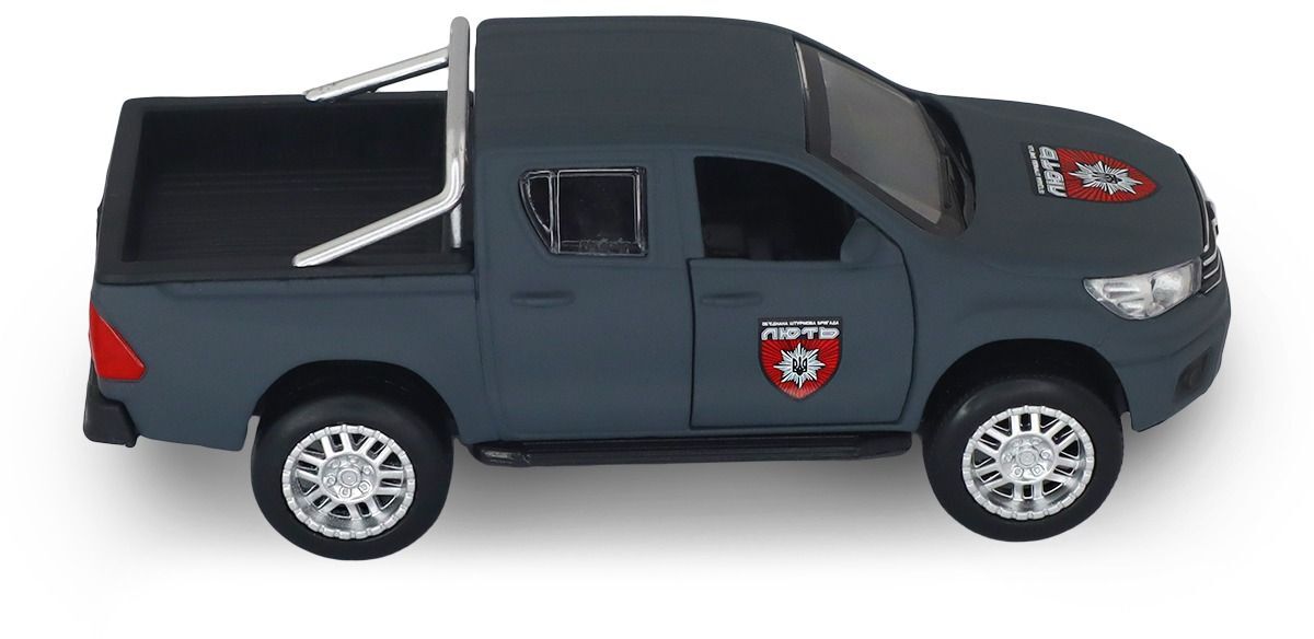 Автомодель серії "Шеврони Героїв" – Toyota Hilux "ОШБр НПУ Лють» (KM6118F)фото6