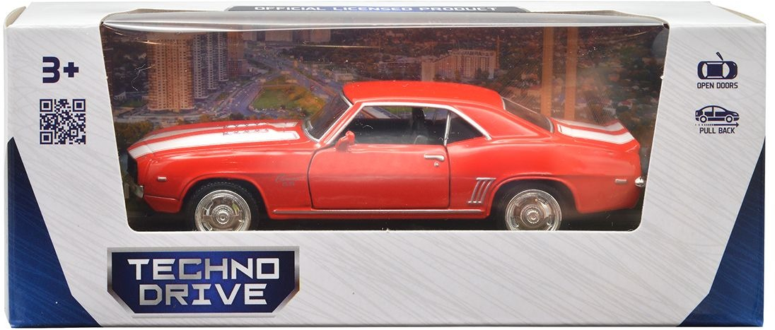 Автомодель - Chevrolet Camaro 1969 (червоний) (250336U)фото9