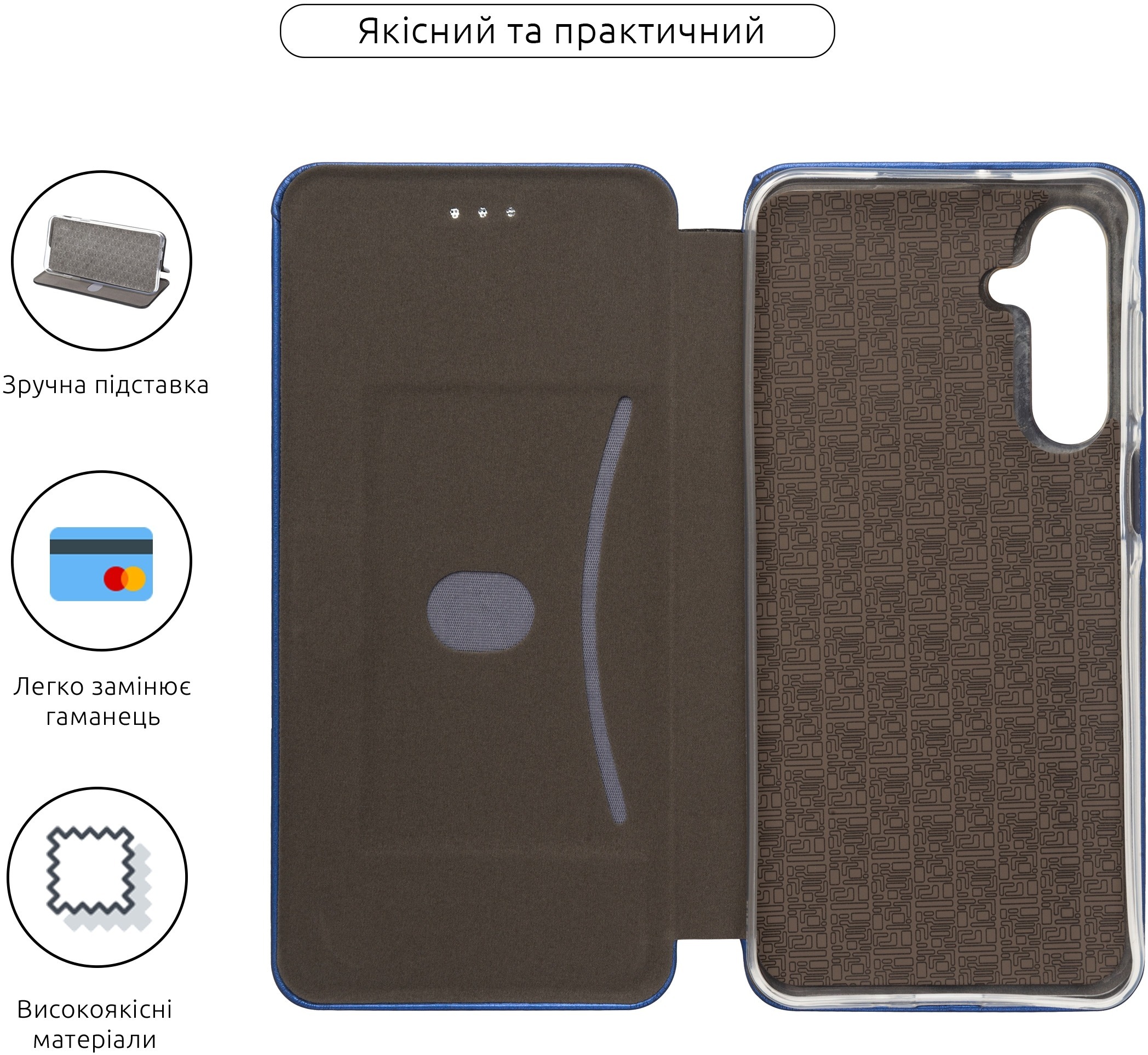 Чохол-книжка ArmorStandart G-Case для Samsung A16 4G (A165) Blue (ARM80128)фото3