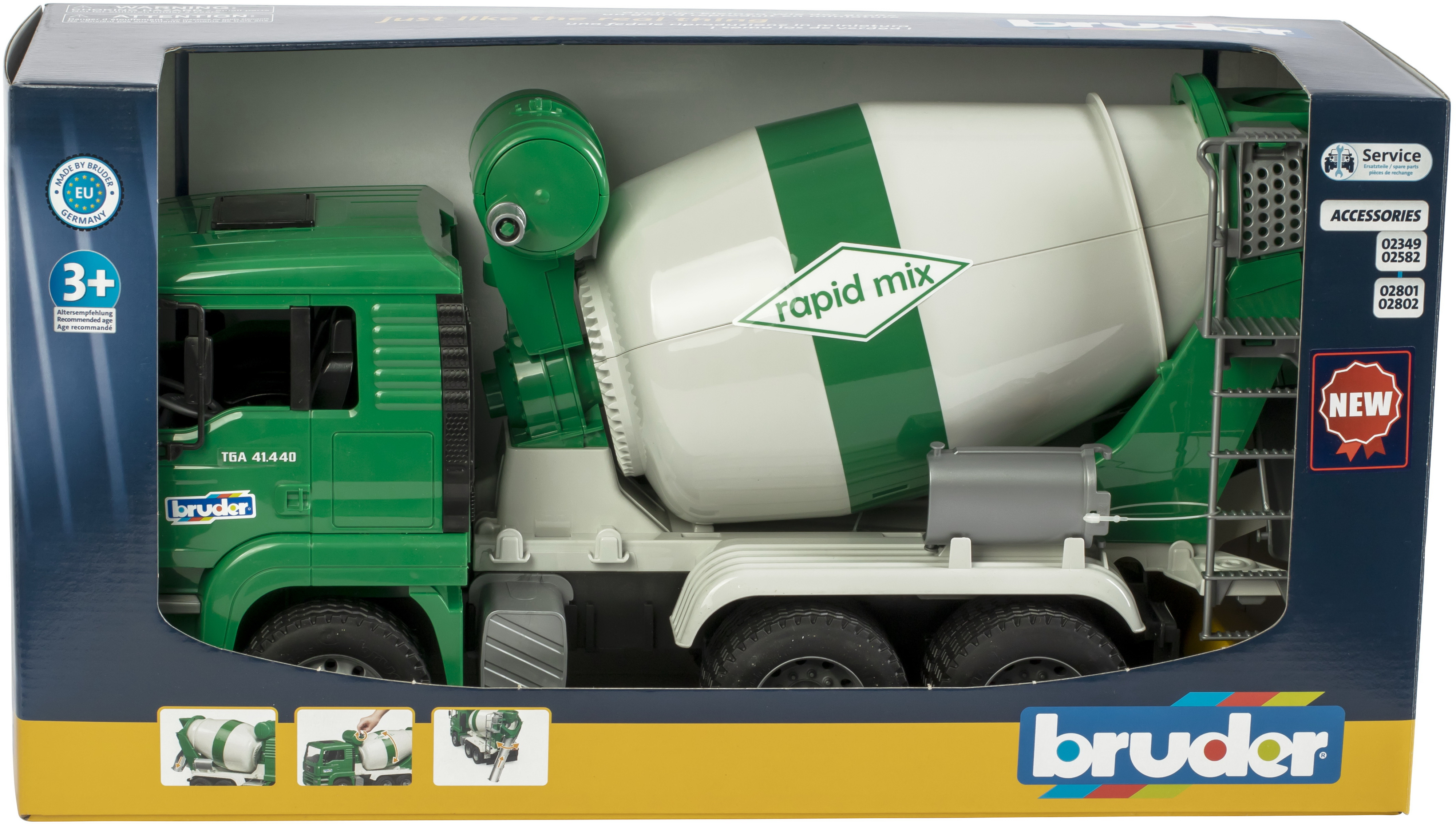 Іграшка Bruder - Бетонозмішувач MAN TGA (2739)фото6