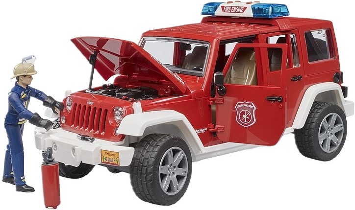 Набор Bruder - Пожарный JEEP Wrangler Unlimited Rubicon и пожарный (2528) фото 3