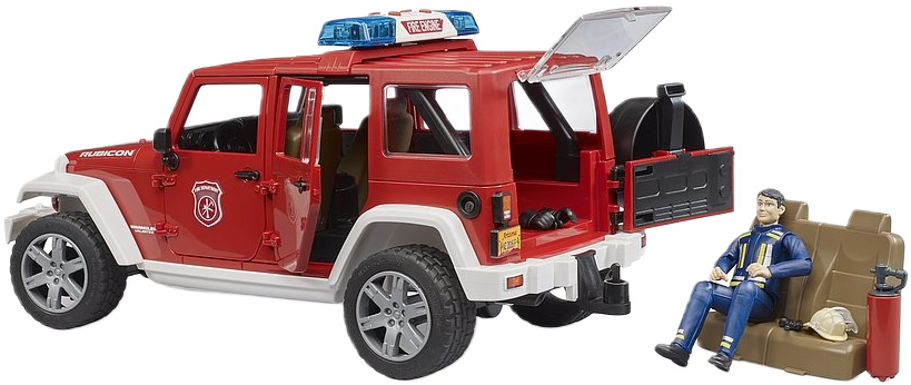 Набор Bruder - Пожарный JEEP Wrangler Unlimited Rubicon и пожарный (2528) фото 4
