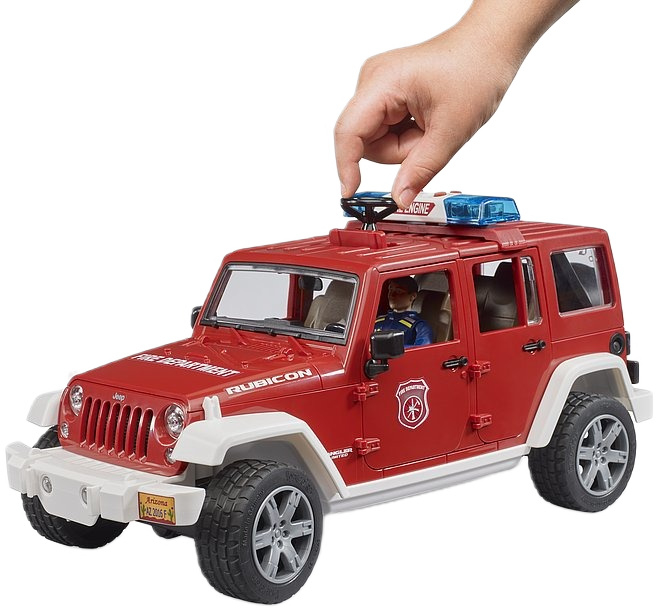 Набор Bruder - Пожарный JEEP Wrangler Unlimited Rubicon и пожарный (2528) фото 6