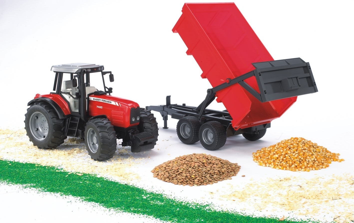 Набор Bruder - Трактор Massey Ferguson 7480 с прицепом (2045) фото 2