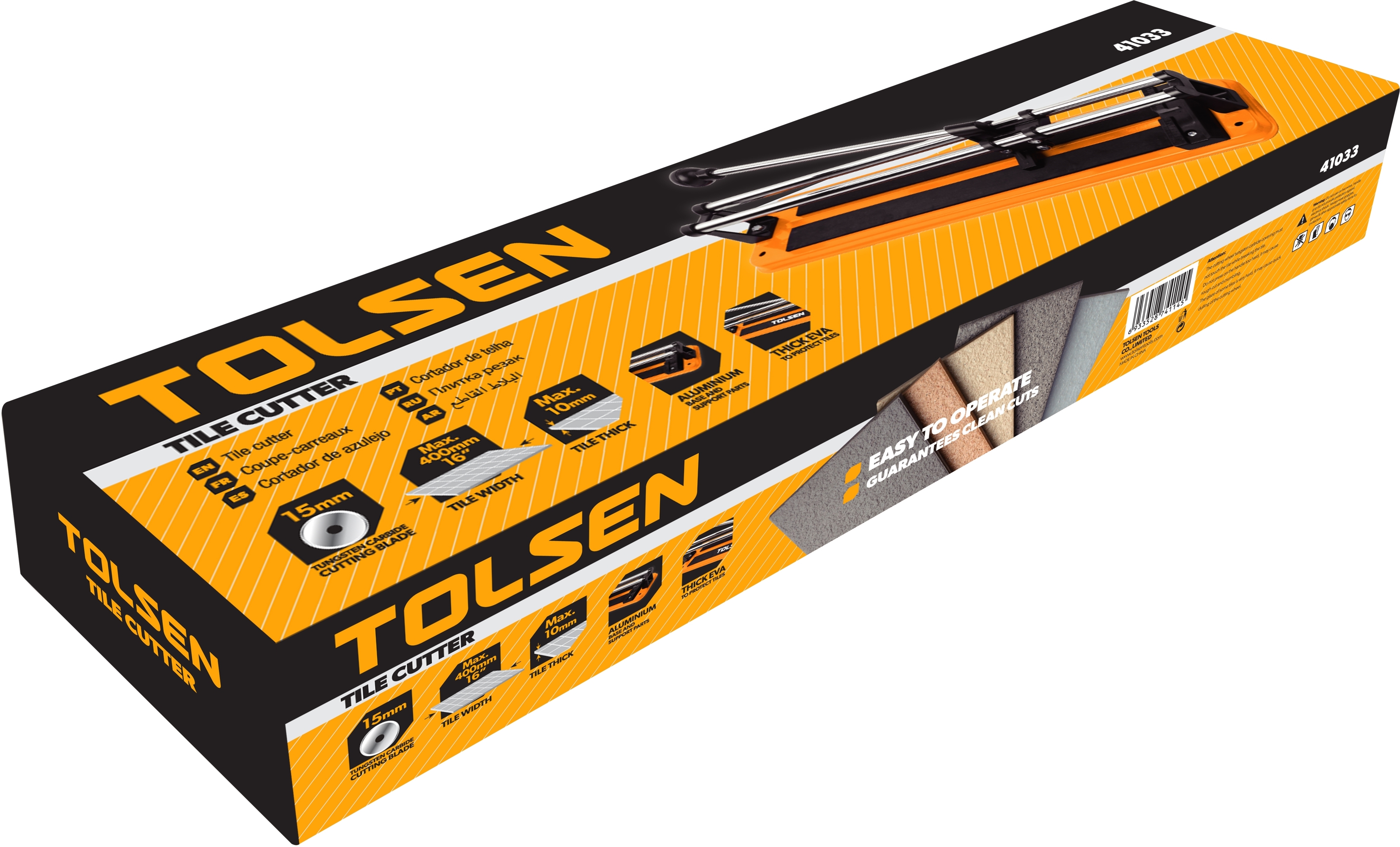 Плиткорез ручной Tolsen, алюминиевый, 400мм роликового резака из карбида вольфрама, до 10мм (41033) фото 6