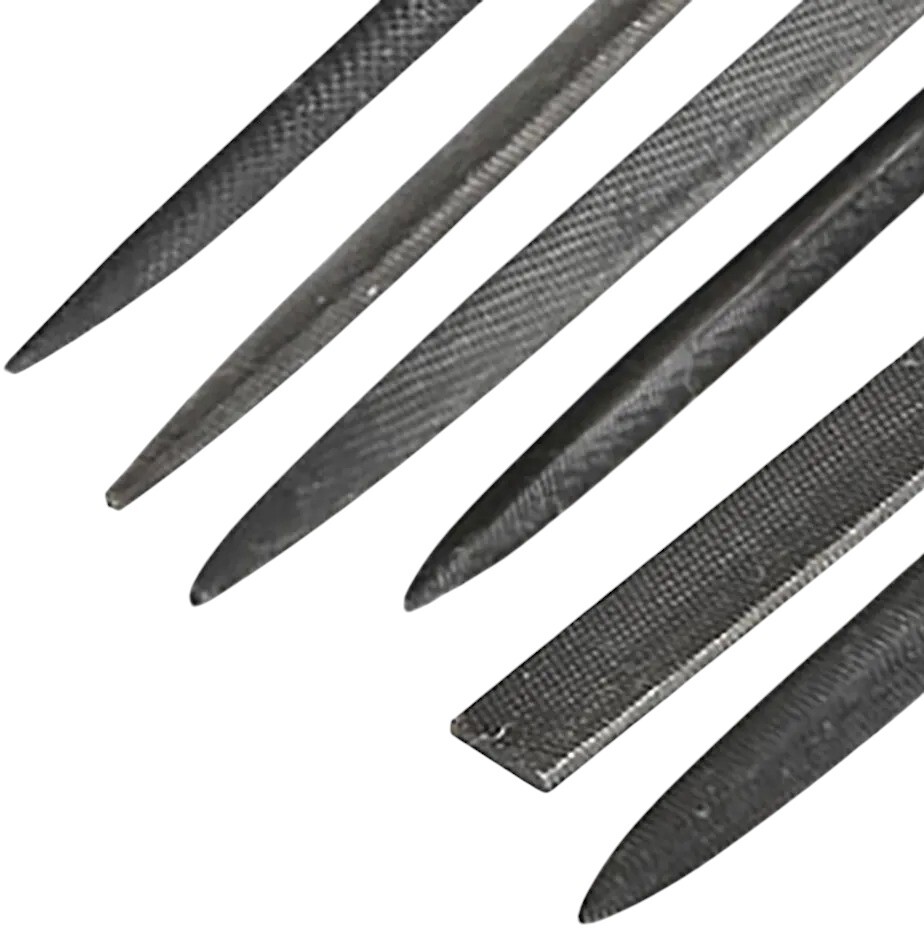 Надфили по металлу Tolsen, набор 6шт, алмазные, диаметр 3мм, двухкомпонентная рукоятка, 100мм (32046) фото 3