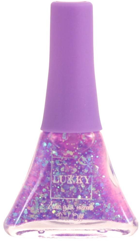 Лак для ногтей Lukky "Конфетти-Микс" фиолетовый перламутр 5,5 мл (T16757) фото 2
