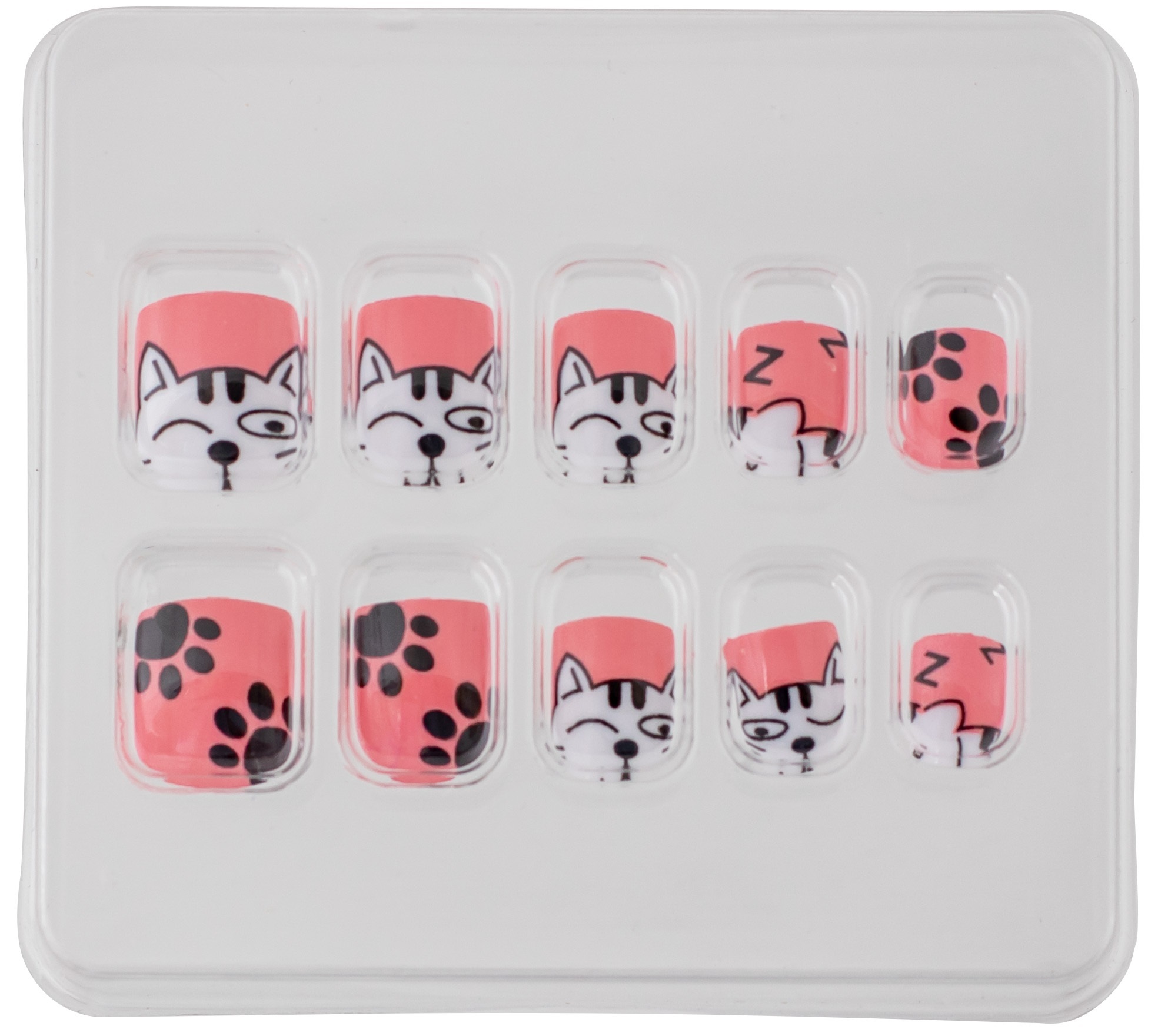 Детские накладные ногти Lukky для педикюра многоразовые (10шт) Kitty (T25270) фото 2