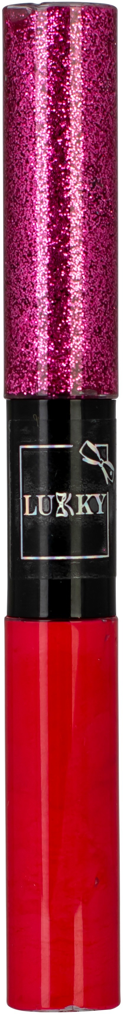 Тушь и блестки для век Lukky 2 в 1 розовый с блестками (T18923) фото