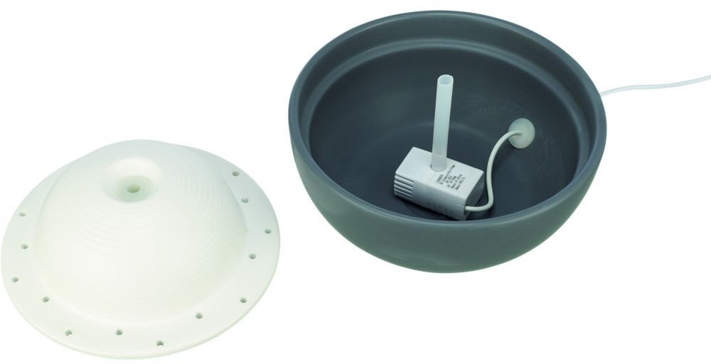 Фонтан керамический Trixie Vital Dome 1,5л 20х10х20см серо-белый фото 2