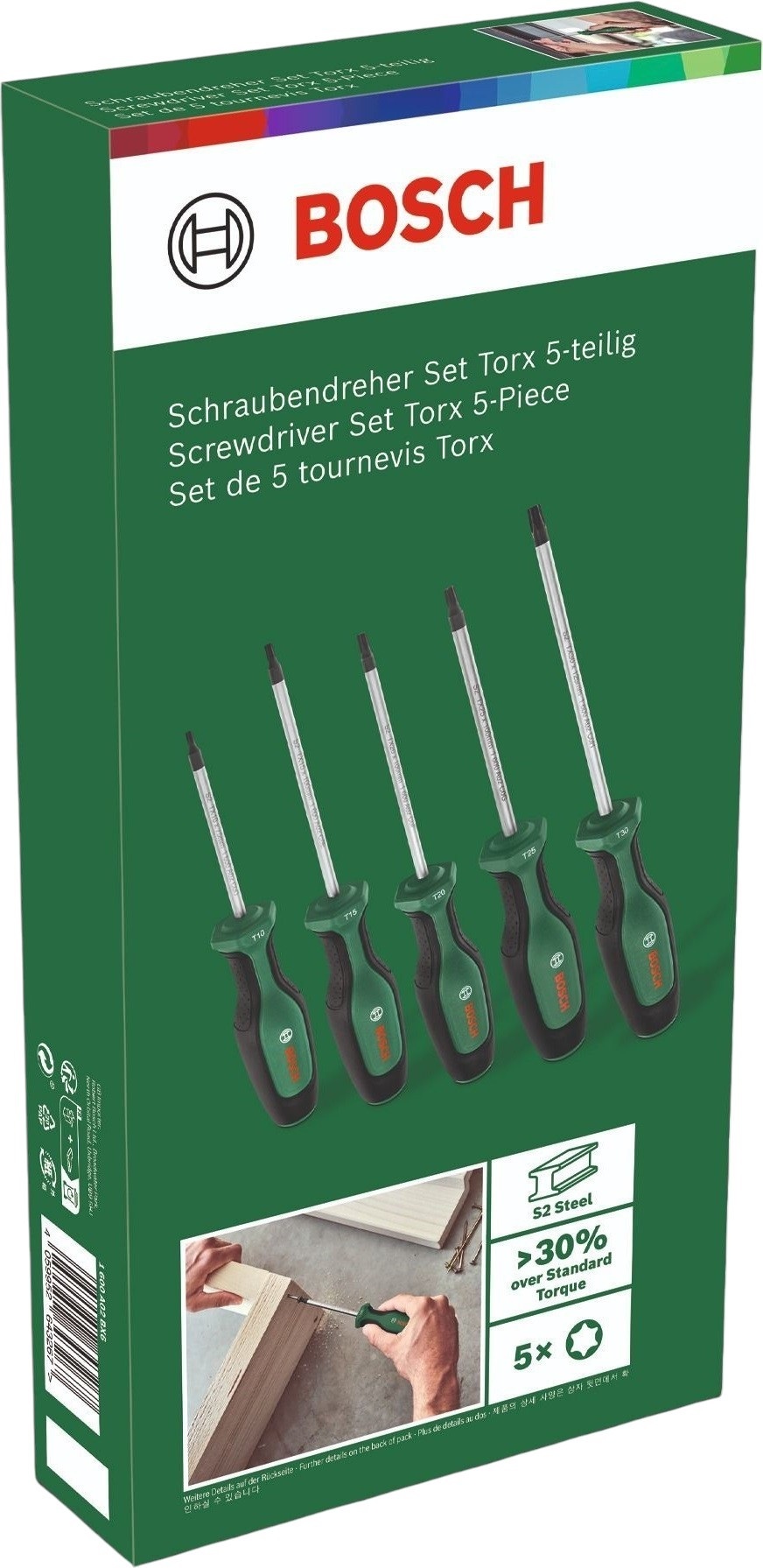 Набор отверток Bosch, Torx, 5 шт. (1.600.A02.BX6) фото 7
