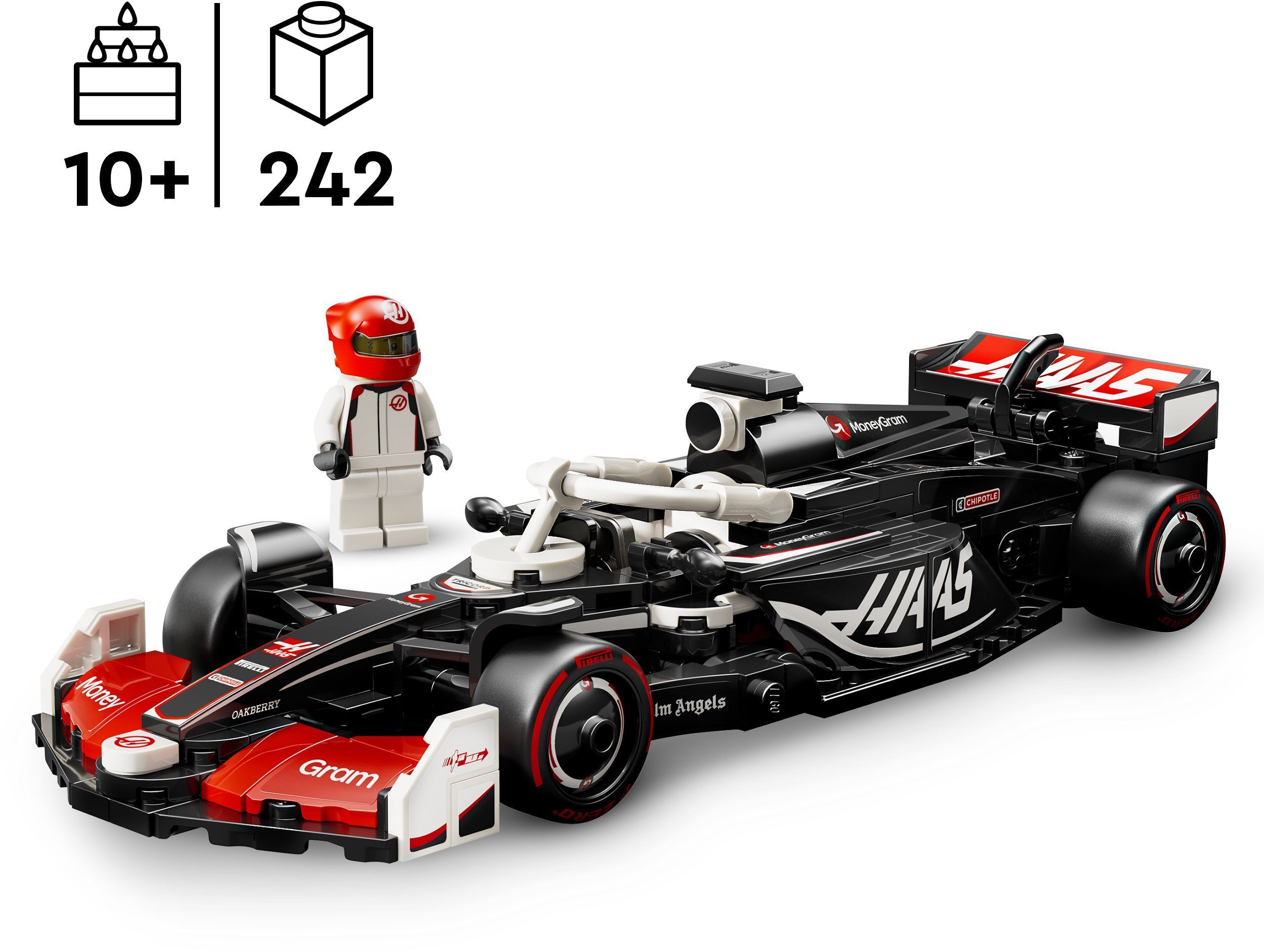 LEGO 77250 Speed Champions Автомобиль для гонок MoneyGram Haas F1 Team VF-24 фото 2