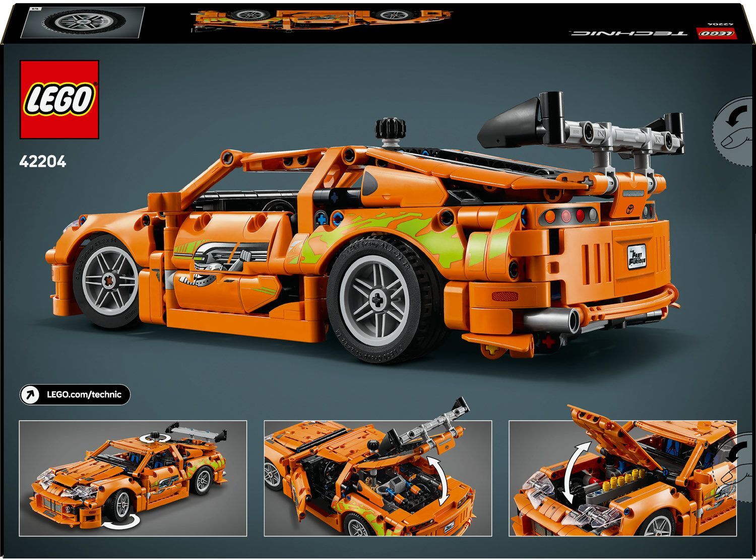 LEGO 42204 Technic Fast and Furious Toyota Supra MK4фото15