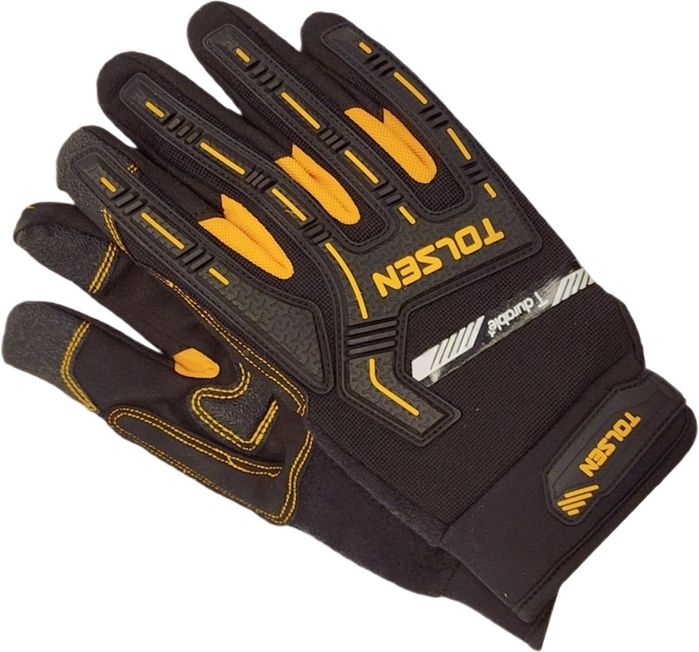 Рукавички робочі Tolsen, р.10/XL, чорно-помаранчеві (45047T)фото2