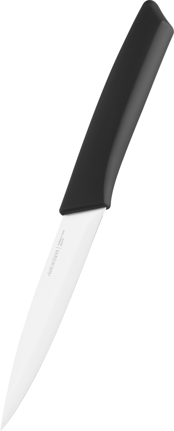 Кухонний ніж універсальний Ardesto Gemini Gourmet, 12.8см, чорний (AR2034SB)фото