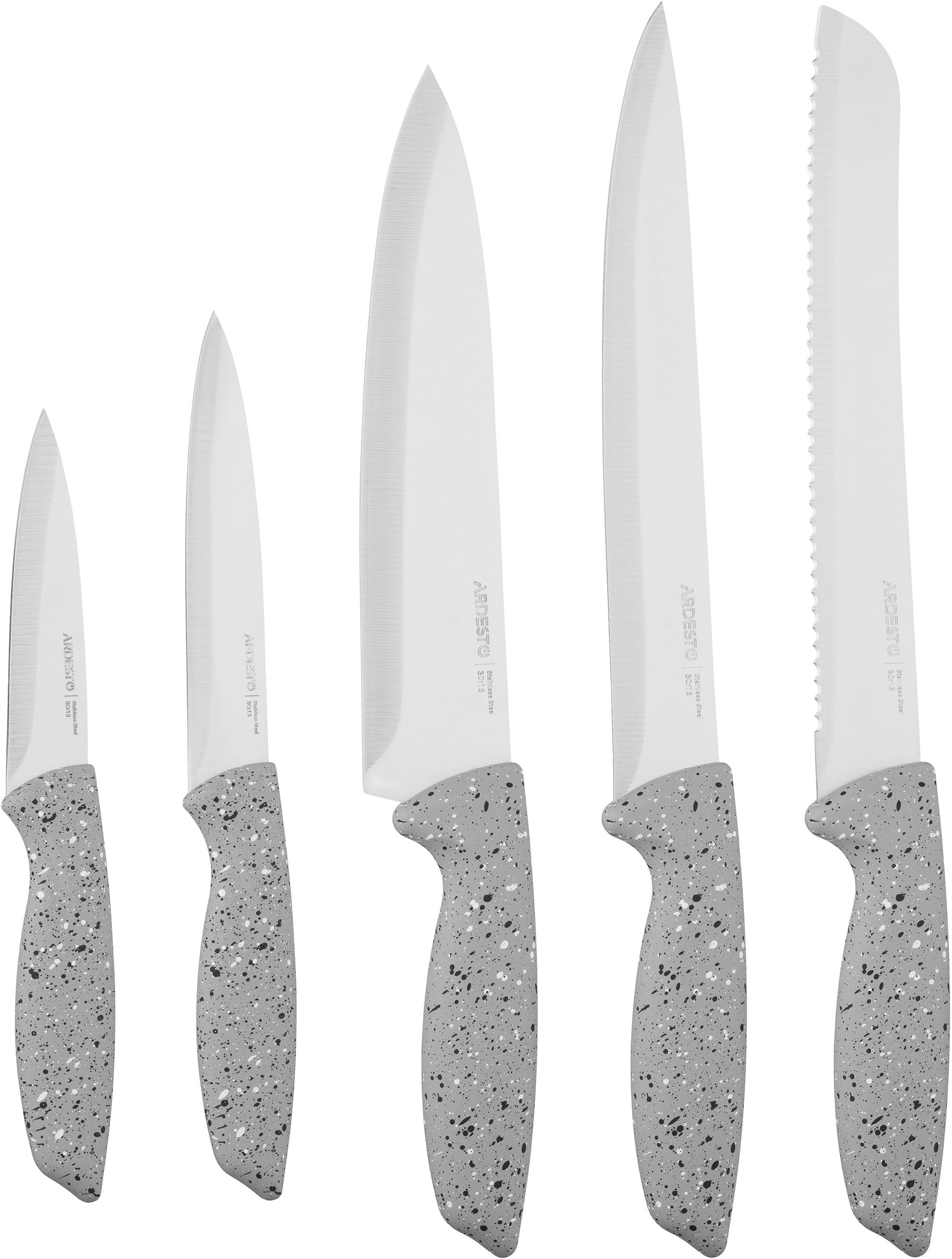 Набор ножей с блоком ARDESTO Gemini, 6 предметов, серый (AR2106GR) фото 2